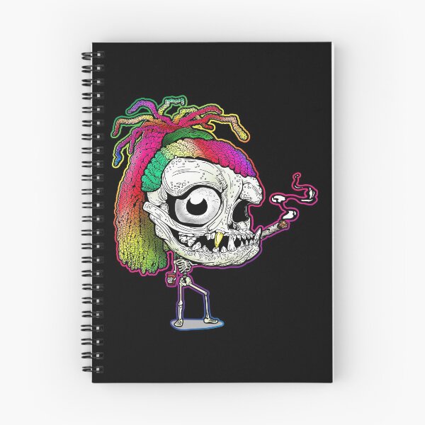 Item preview, Rainbow Dreadlock Funky Skull Skeleton Smoking with body designed and sold by iduzarts.
