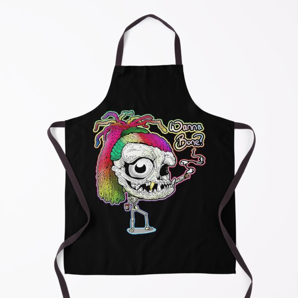 Item preview, Rainbow Dreadlock Funky Skull Skeleton Smoking: Wanna Bone? designed and sold by iduzarts.