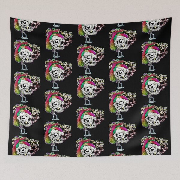 Item preview, Rainbow Dreadlock Funky Skull Skeleton Smoking: Wanna Bone? designed and sold by iduzarts.