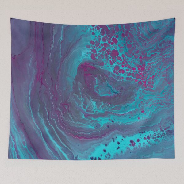 Item preview, Electric Waves - Acrylic Pour designed and sold by HandmadeHill.