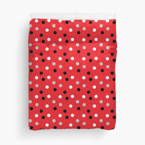 Decorative red black white gray - Abstract Duvet Cover