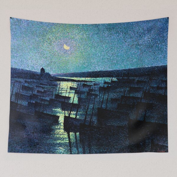 Item preview, Camaret, Moonlight and Fishing Boats, Maximilien Luce, 1893 designed and sold by SEEMUELLER.