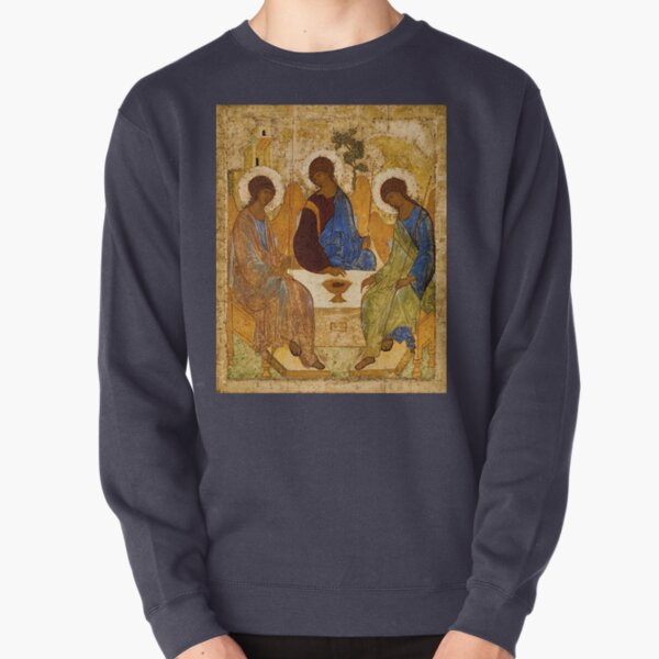 Holy Trinity Painting Rublev Trinity Print Icon Christian Religious Wall art Pullover Sweatshirt
