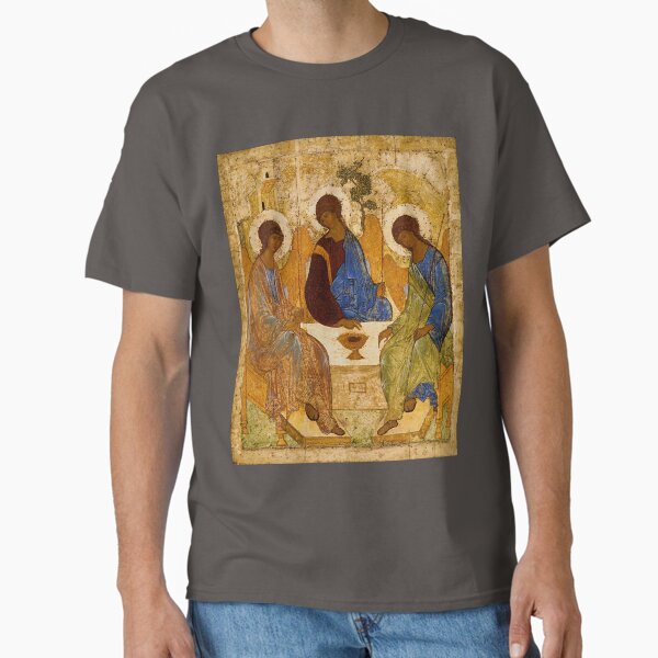 Item preview, Holy Trinity Painting Rublev Trinity Print Icon Christian Religious Wall art designed and sold by tanabe.