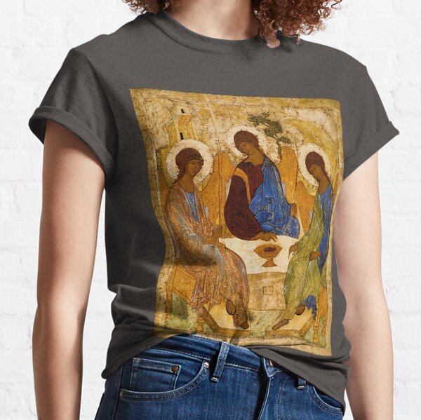 Item preview, Holy Trinity Painting Rublev Trinity Print Icon Christian Religious Wall art designed and sold by tanabe.