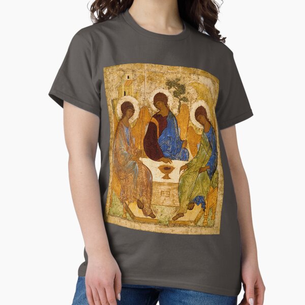Item preview, Holy Trinity Painting Rublev Trinity Print Icon Christian Religious Wall art designed and sold by tanabe.