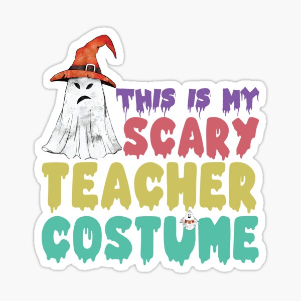 This Is My Scary Teacher Mom Costume Halloween Great Gift Idea Decal  Sticker 2 Pack 5 Inch Stickers S11745 