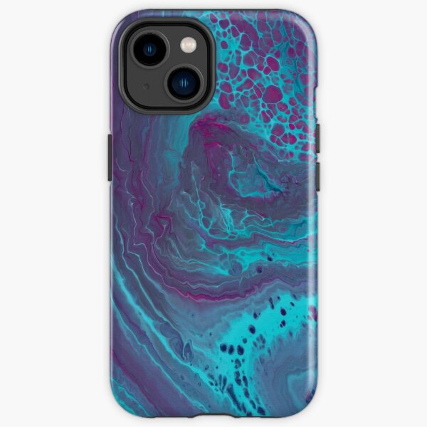 Electric Waves - Acrylic Pour iPhone Tough Case