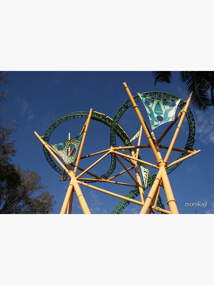 "Cheetah Hunt Roller Coaster at Busch Gardens" Art Print by monikajl