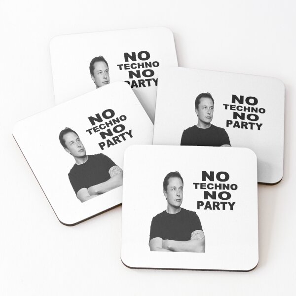 Item preview, no techno no party elon musk designed and sold by Artycreative1.
