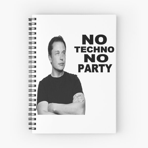 Item preview, no techno no party elon musk designed and sold by Artycreative1.