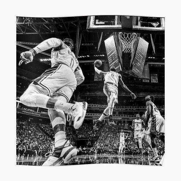 LeBron James / Russel Westbrook - Noir / Blanc Poster