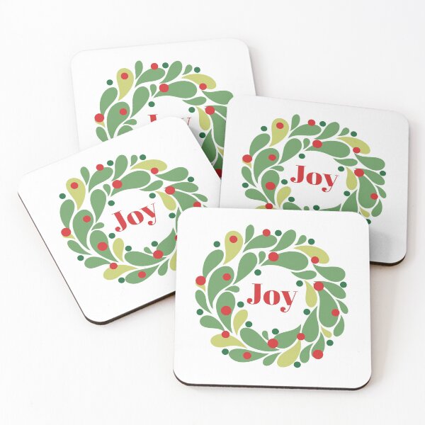 Aperçu de l'œuvre Couronne de Noël Joy Coasters créée et vendue par GODS4US.
