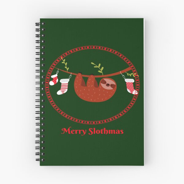 Item preview, Merry Slothmas Cute Sloth With Hanging Christmas Socks designed and sold by LMcDs.