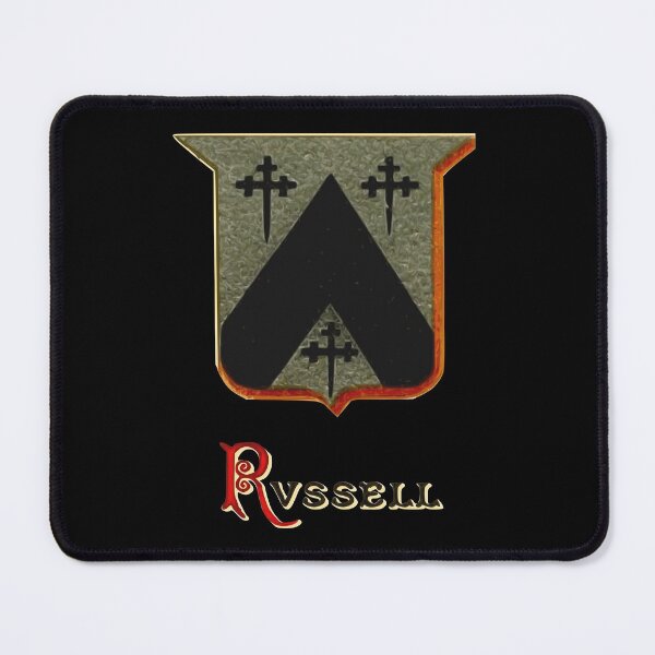 Item preview, Russell Family Coat of Arms designed and sold by Heraldica.