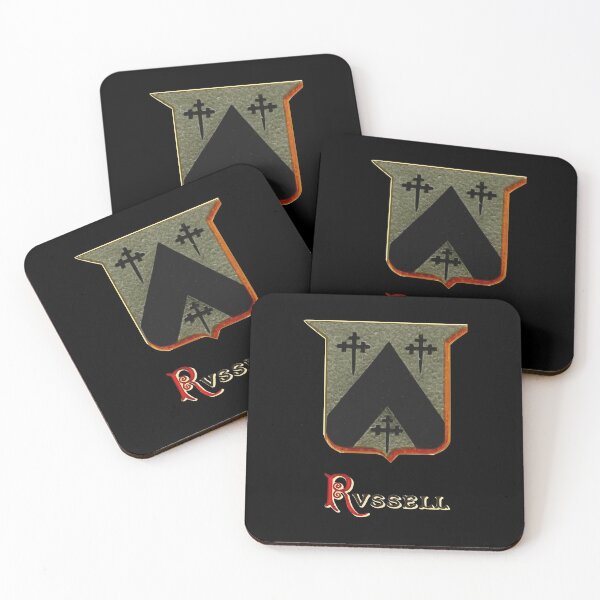 Item preview, Russell Family Coat of Arms designed and sold by Heraldica.
