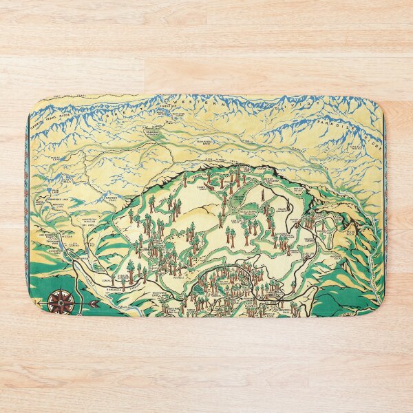 Item preview, 1954 Vintage Map of Sequoia National Park, California designed and sold by Gin  Neko.