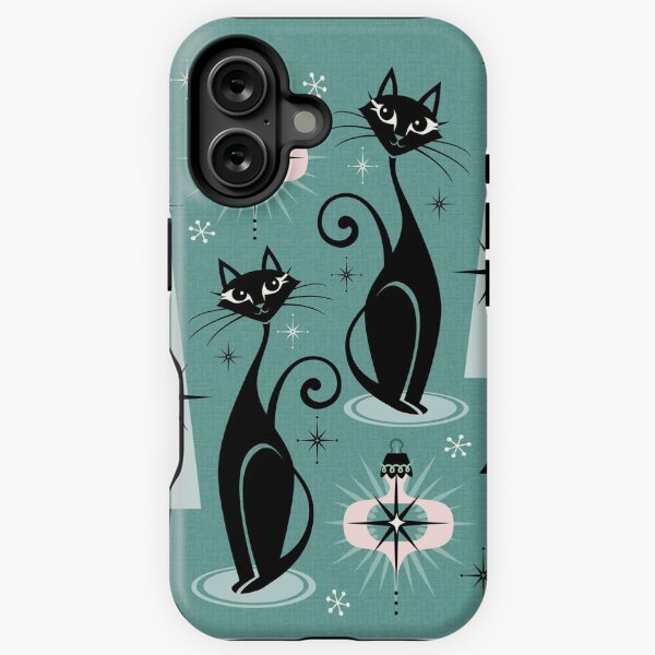 Item preview, Mid Century Meow Atomic Kitty Christmas ©studioxtine designed and sold by studioxtine.