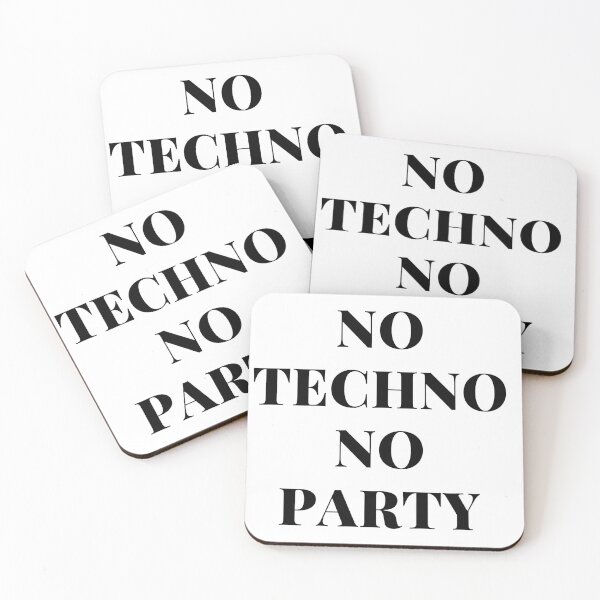 Item preview, no techno no party designed and sold by Artycreative1.