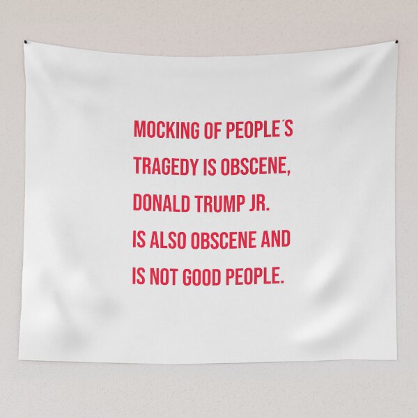 Item preview, MOCKING OF PEOPLE'S TRAGEDY IS OBSCENE designed and sold by FREE T-Shirts.
