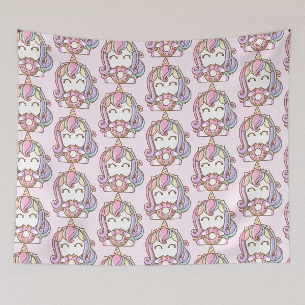 Item preview, Kawaii Unicorn Rainbow Eating Donut designed and sold by Simplyy  Unique.