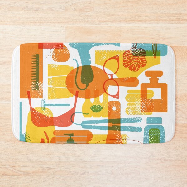 Item preview, Vintage Style Bathroom Art - Bath & Beauty - Brights designed and sold by moosemtndesign.
