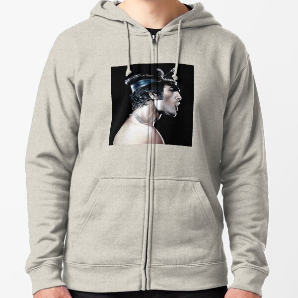 Leather Boy Zipped Hoodie