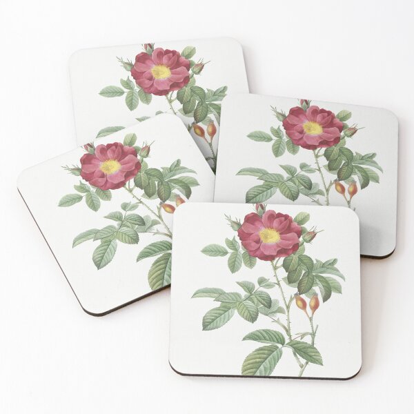 Item preview, Red Portland Rose, Pink Floral Vintage Botanical, By Pierre-Joseph Redouté designed and sold by Yeldiz.