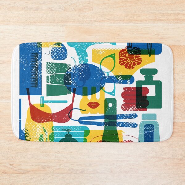 Item preview, Vintage Style Bathroom Art - Bath & Beauty - Fiesta designed and sold by moosemtndesign.