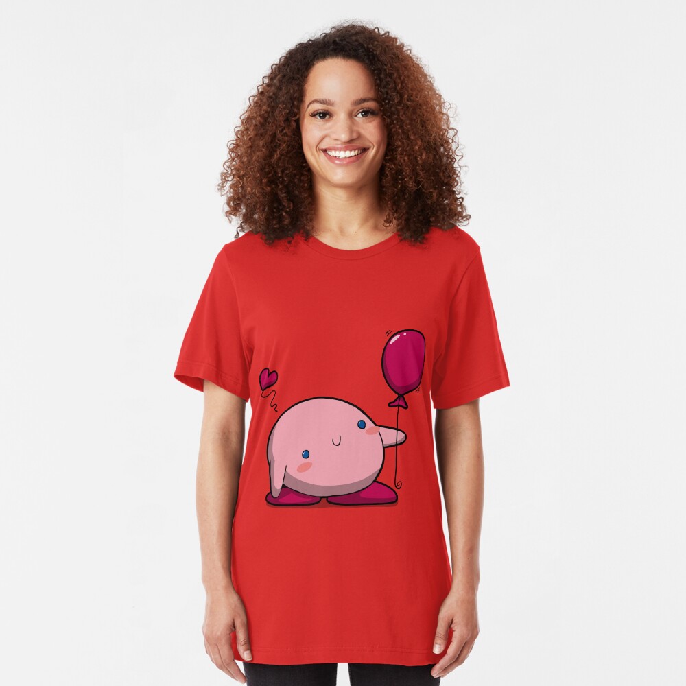 Little Pink Balloon Slim Fit T-Shirt