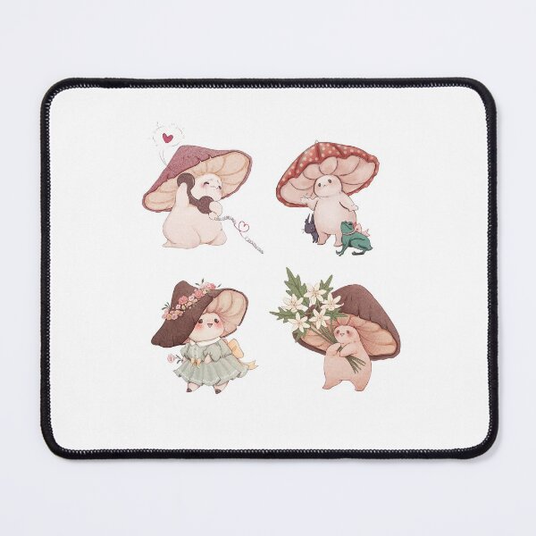 Item preview, Four Vibrant Mushrooms Friends  designed and sold by Fairydrop.