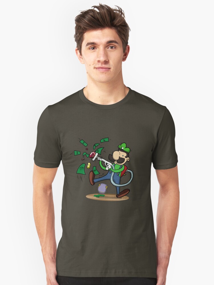 Alternate view of Green Ghost Hunter Slim Fit T-Shirt