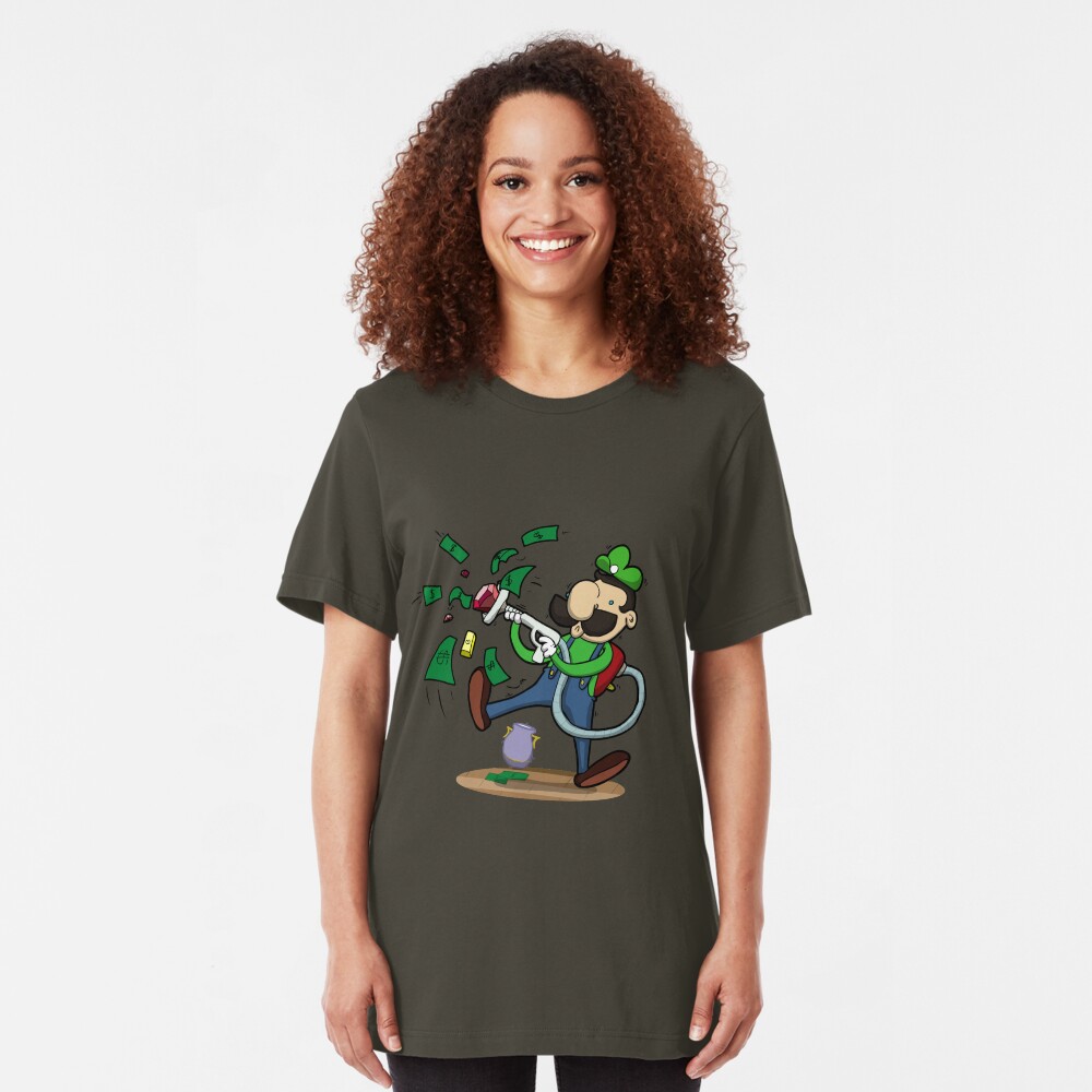 Green Ghost Hunter Slim Fit T-Shirt