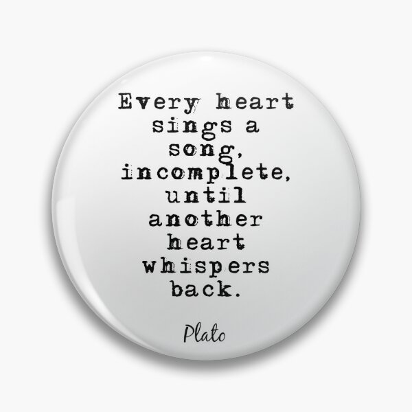 Item preview, Plato quote heart sings in love two hearts designed and sold by dustonmyboots.