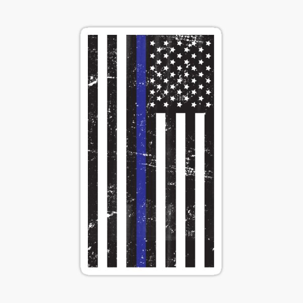 Blue Lives Matter Flag Distressed Sticker