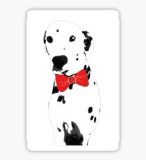 Pegatina Red Bow Dalmatian