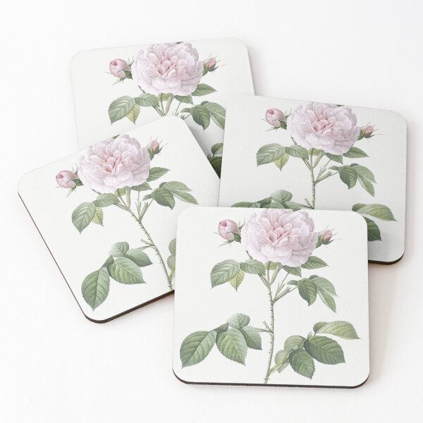 Item preview, Royal White Rose, Pink Floral Vintage Botanical, By Pierre-Joseph Redouté designed and sold by Yeldiz.