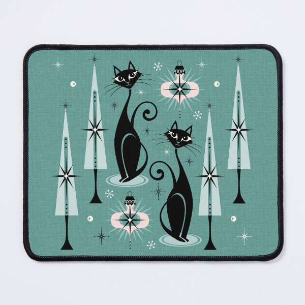 Item preview, Mid Century Meow Atomic Kitty Christmas ©studioxtine designed and sold by studioxtine.