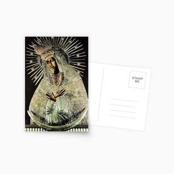 Black Madonna, Our Lady of Grace, Our Lady of Gate of Dawn, Virgin Mary Postcard
