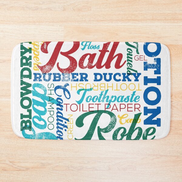 Item preview, Vintage Style Bathroom Lettering Art - Fiesta designed and sold by moosemtndesign.