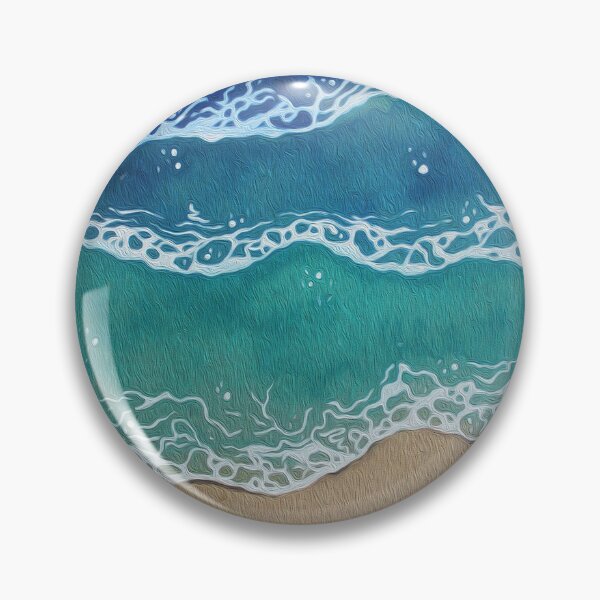 Item preview, Waves - Aerial beach scene with breaking turquoise waves designed and sold by LaniCroaker.