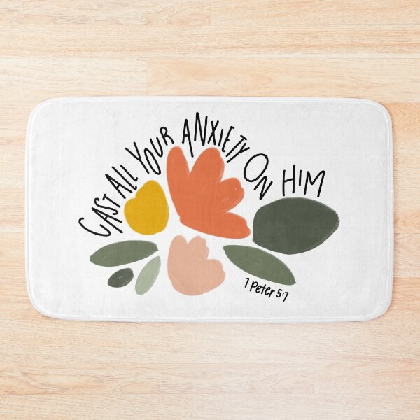 Item preview, cast all your anxiety on him 1 peter 5:7 bible verse designed and sold by ⋒ andie  noel.