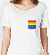 lgbt+ pride flag pocket Women's Relaxed Fit T-Shirt