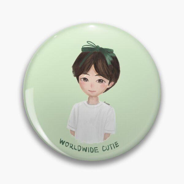 Item preview, BTS Jin green ribbon designed and sold by Krmee.