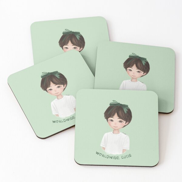 Item preview, BTS Jin green ribbon designed and sold by Krmee.