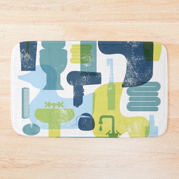 Item preview, Vintage Style Bathroom Essentials Art - Retro designed and sold by moosemtndesign.