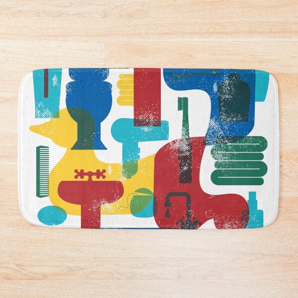 Item preview, Vintage Style Bathroom Essentials Art - Fiesta designed and sold by moosemtndesign.