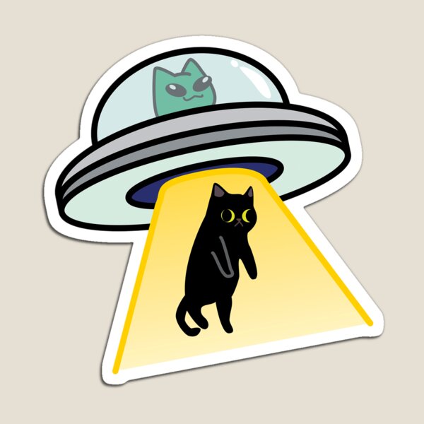 "Cat UFO" Sticker for Sale by Prizfiz | Redbubble