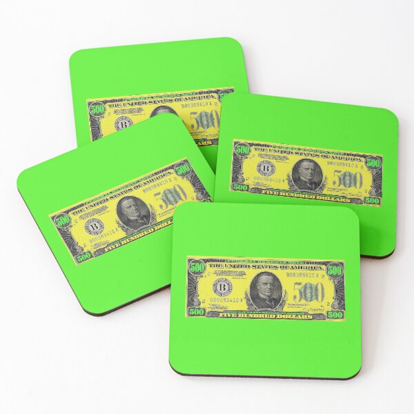 Item preview, $500 dollar bill, Neon yellow $500 dollar bill, funny money, President McKinley,  designed and sold by Nostrathomas66.