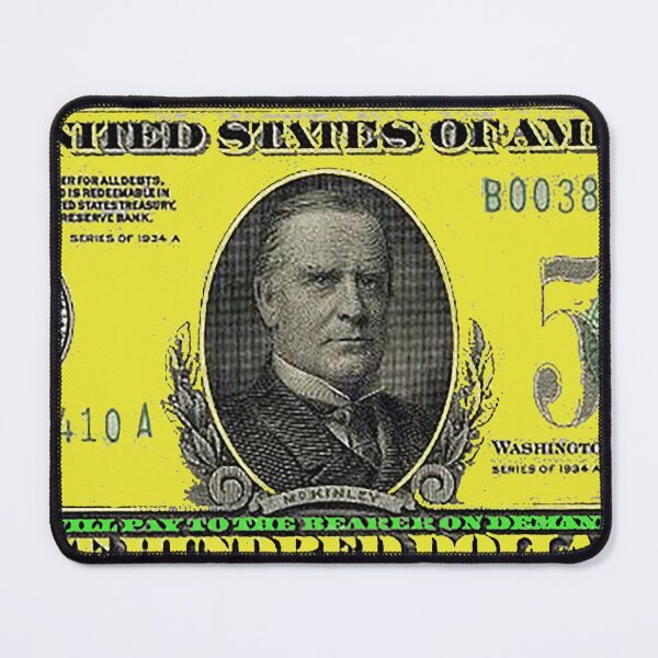 Item preview, $500 dollar bill, Neon yellow $500 dollar bill, funny money, President McKinley, designed and sold by Nostrathomas66.